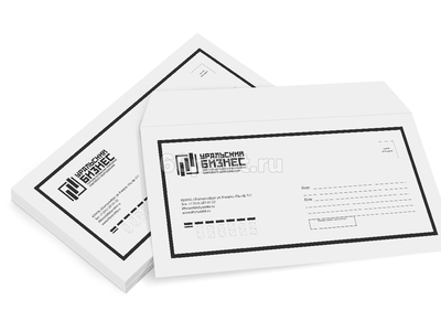заказать печать 3 000 конвертов «E65» 1+0